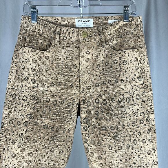 Frame Denim Womens Le Crop High Waist Snake Mini Boot Jean. - Picture 4 of 8